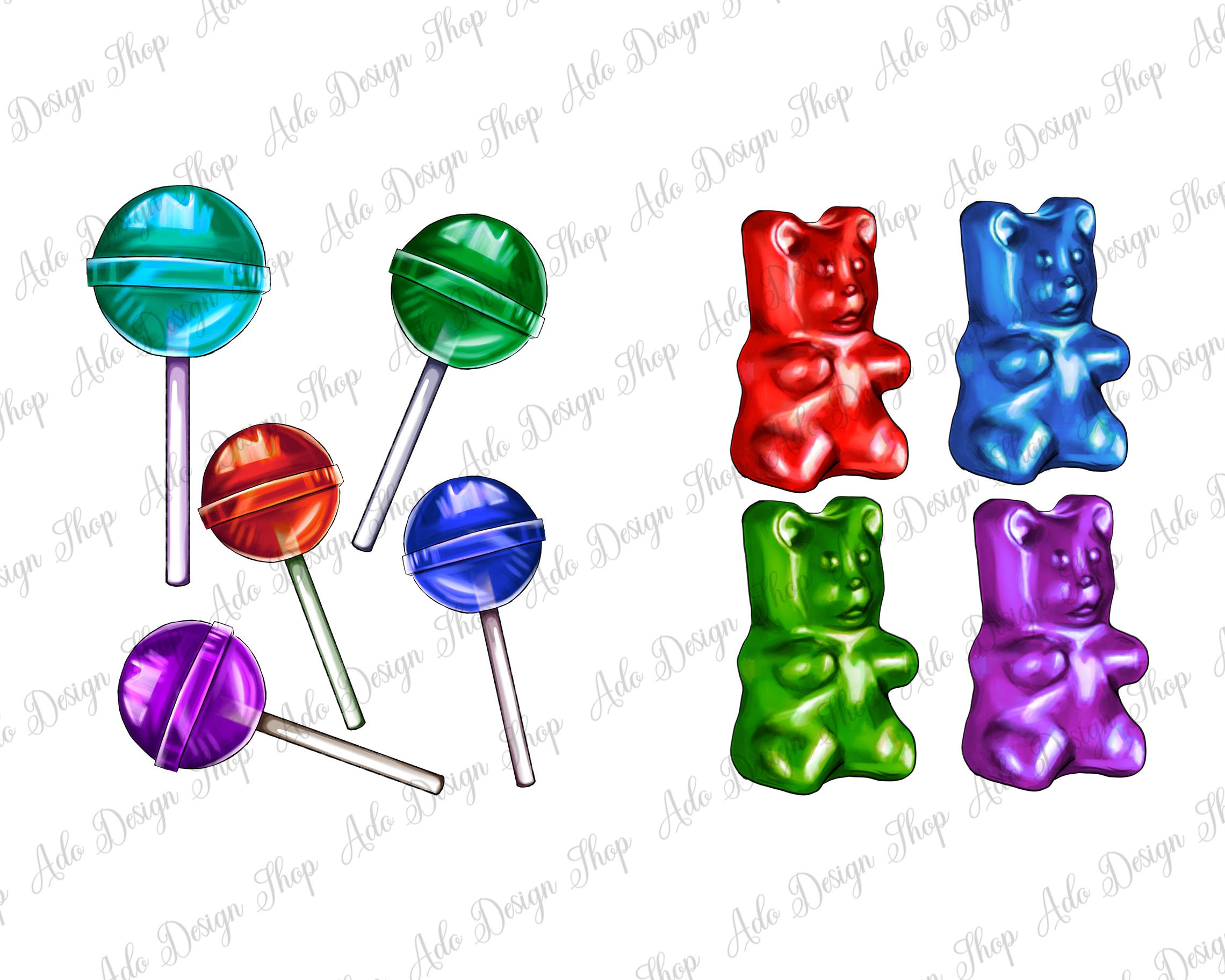 Candy Bundle 14 Png Sublimation Design, Candy Bundle Png, Gummy Gum Png ...