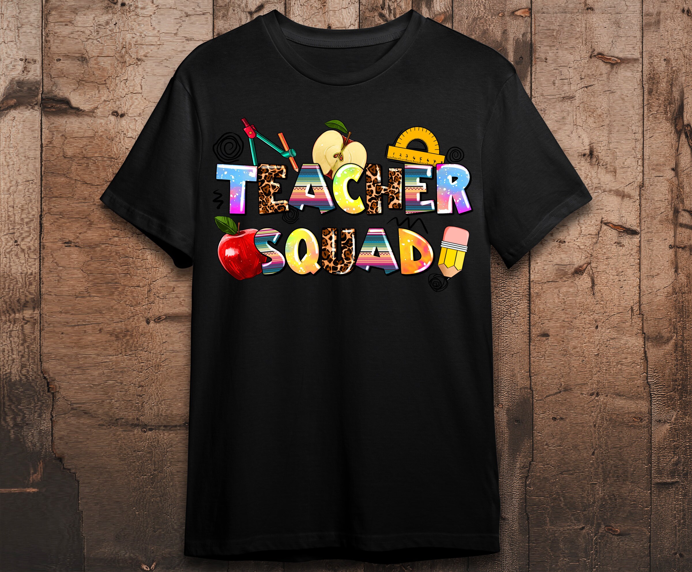 Teacher Squad Png Sublimation Design Download, Back to School Png ...