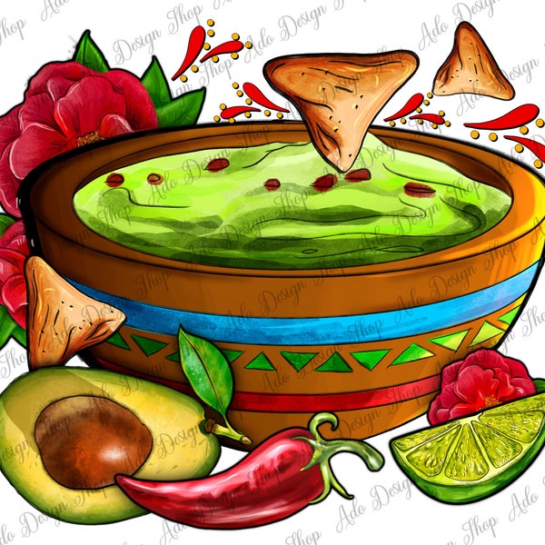 Guacamole Png Sublimation Design, Mexican Dip Png, Mexican Sublimation Png, Mexican Guacamole Png,Mexican Street Food Png,Instant Download