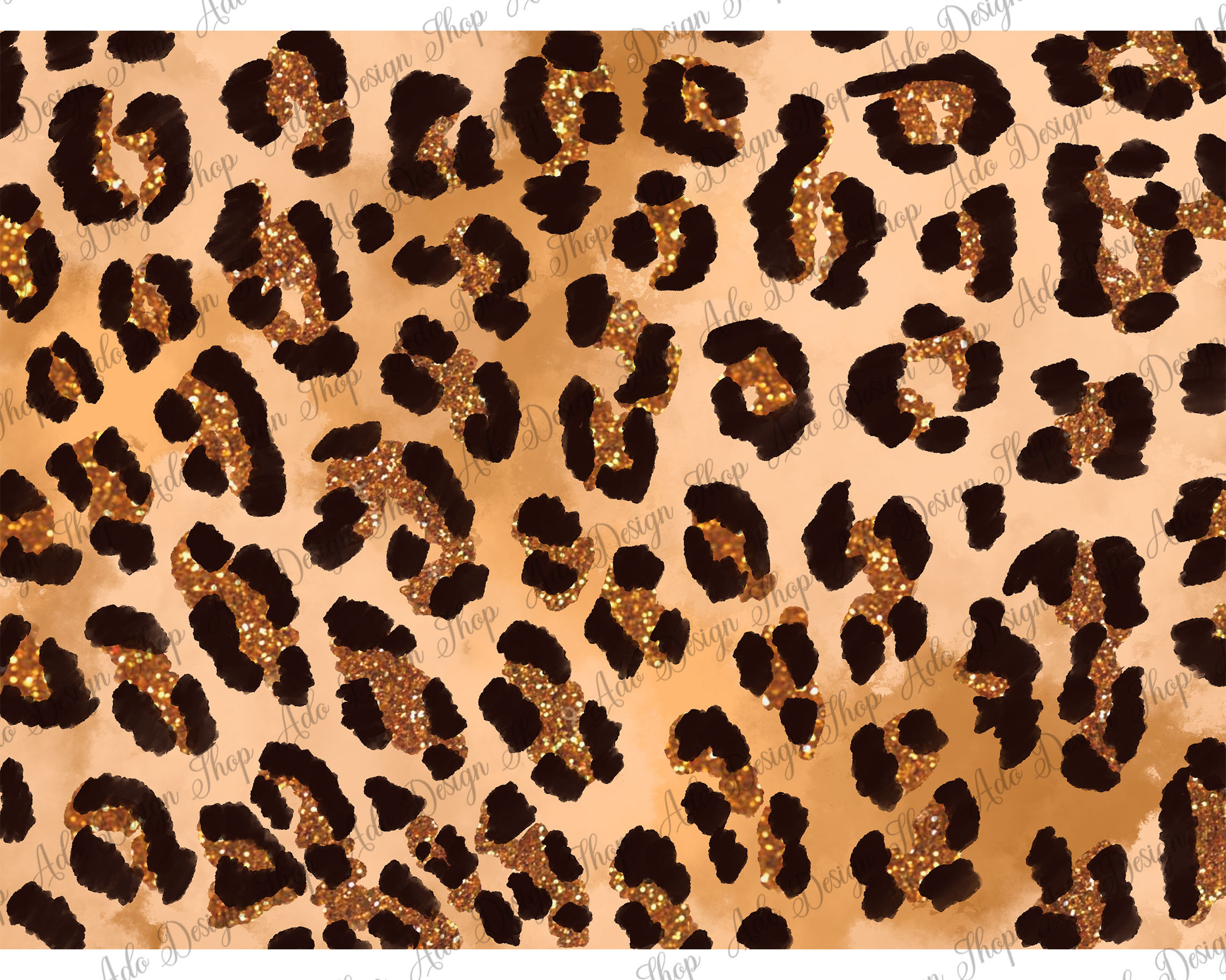 キラキラ光るヒョウ柄背景 PNG、ヒョウ柄 PNG、背景昇華、ヒョウ