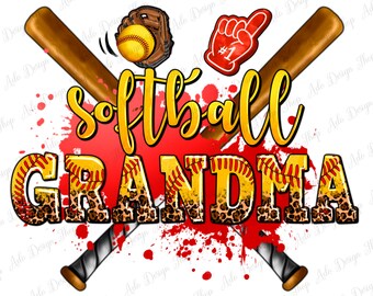 Softball Grandma png sublimation design download, Softball png, game day png, sport png, sports Grandma png, sublimate designs download