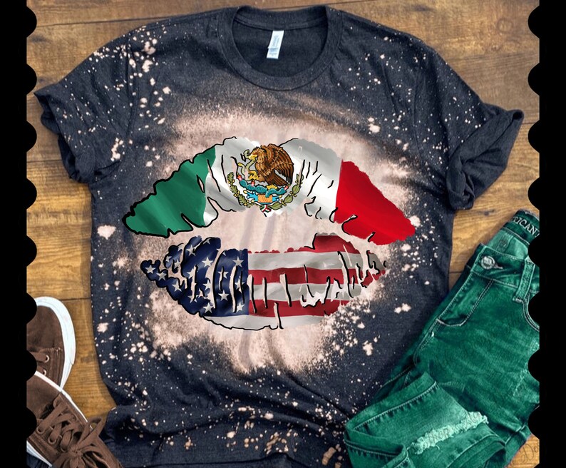 Mexico USA Lips Png Sublimatie Design,Mexican Lips Png,USA Lips Png,Mexicana Sublimate,Mexican Clipart,Mexico Vlag Png,Instant Download afbeelding 2