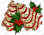 White Christmas Tree Cake Png Sublimation Design, Merry Christmas Clipart, Happy Holiday Png, Christmas Tree Cake Png, Digital Download