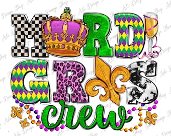 Mardi Gras crew png sublimazione design download, Happy Mardi Gras png, occidentale Mardi Gras png, fleur de lis png, sublimare disegni download