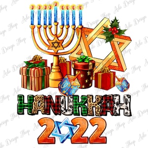 Hanukkah 2022 Png Sublimation Design, Happy Hanukkah Png, Hanukkah Png, Hanukkah Clipart, Jewish Sublimation Design, Instant Download