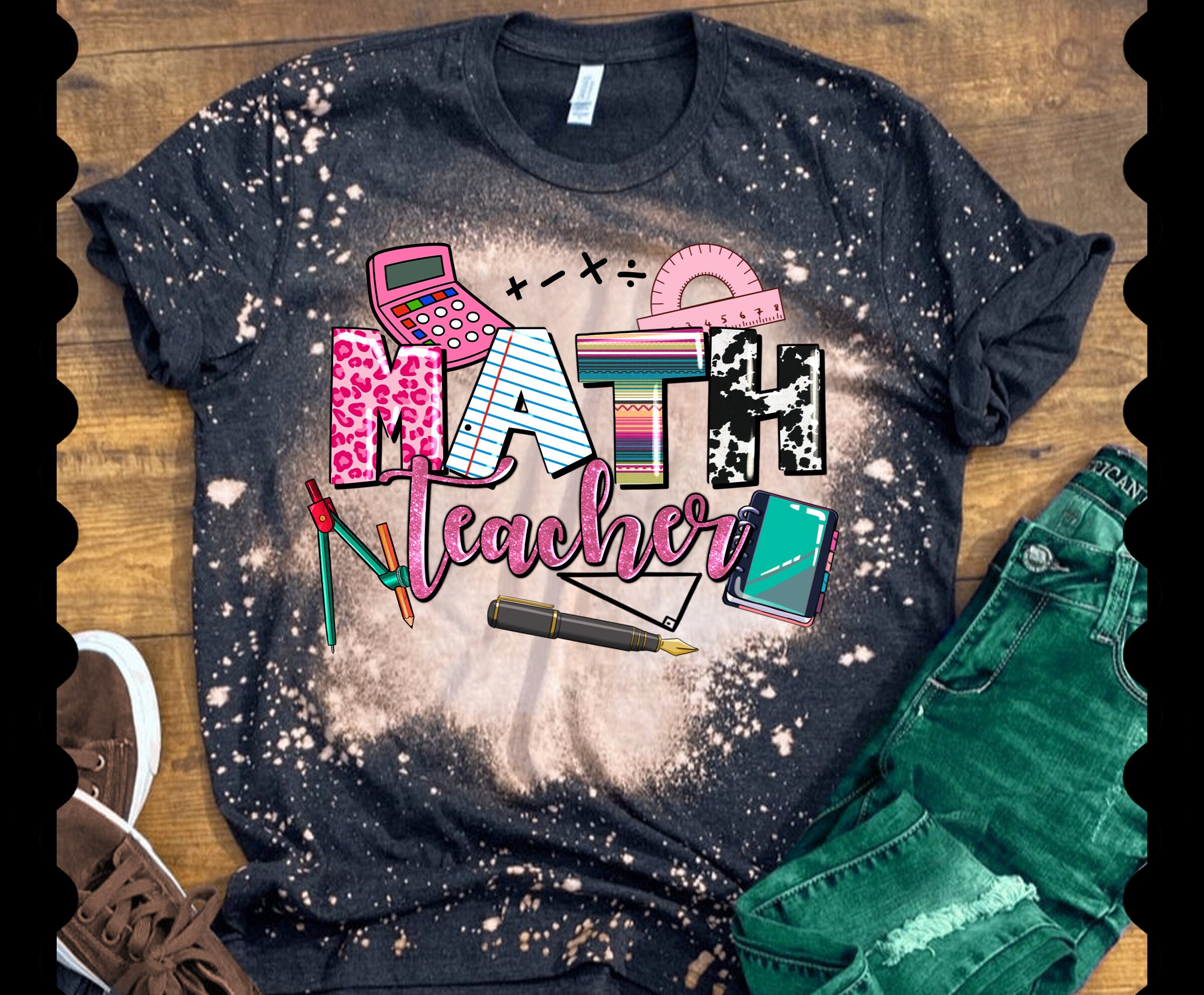 Math Teacher Png Sublimation Design Download, Back to School Png ...