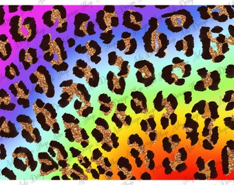 Rainbow Leopard Background Png,Leopard Png,Background Sublimate,Leopard Background,Animal Print,Png Sublimation Designs,Instant Download