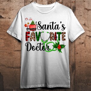Santa's favorite Doctor png sublimation design download, Christmas Doctor png, Doctor png, Santa Claus png, sublimate designs download image 2