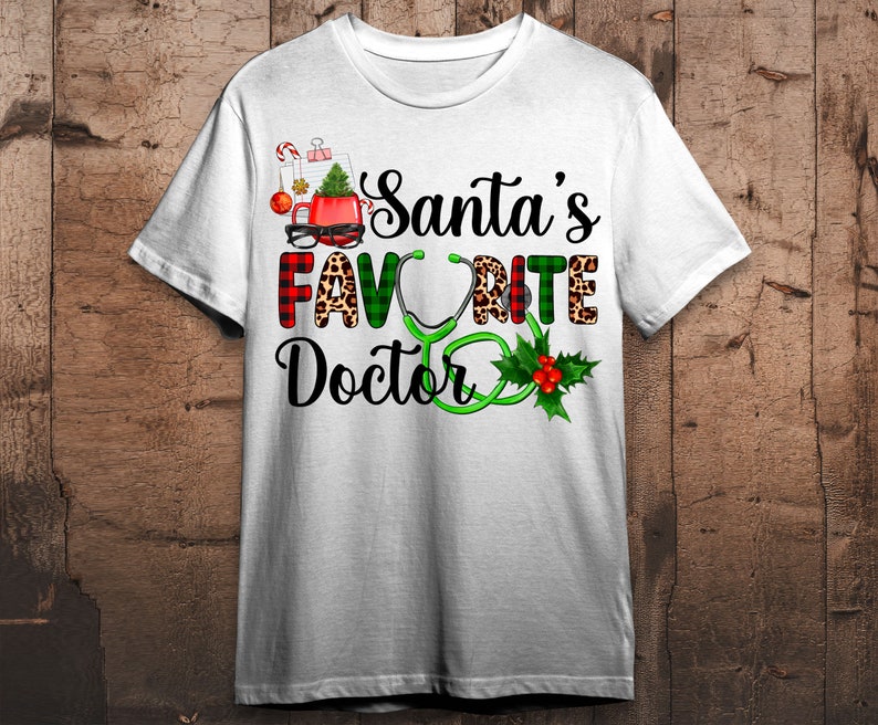 Santa's favorite Doctor png sublimation design download, Christmas Doctor png, Doctor png, Santa Claus png, sublimate designs download image 2