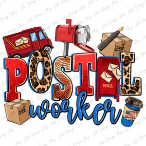 Postal Worker png sublimation design download, western postal png, postal truck png, Postal Worker life png, sublimate download