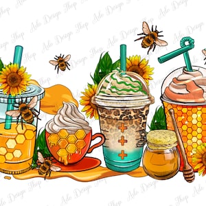 Bumble bee coffee cups png sublimation design download, bumble bee png, animal coffee cups png, coffee love png, sublimate designs download