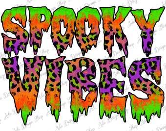 Spooky Vibes Leopard PNG, Halloween Png, Happy Halloween Png, Spooky Vibes Png, Halloween Clipart, Png Sublimation Design, Sofortiger Download