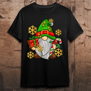 Christmas Gnome With Gift Box Png Sublimation Design Download, Merry ...