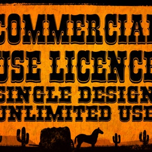 Commercial Use License Single Design Unlimited Use