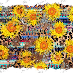 Aztec Sunflower Leopard Distressed Png Background, Sunflower Background Png, Aztec Background Png,Distressed Background Png,Instant Download