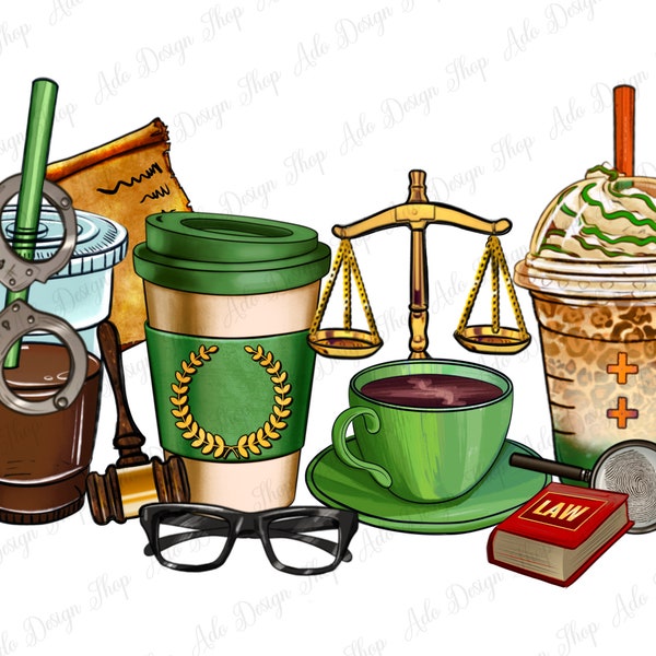 Lawyer coffee cups png sublimation design download, coffee love png, Law coffee cups png, Lawyer png, sublimate designs download