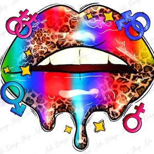 Pride lips png sublimation design download, LGBTQ+ png, love is love png, Pride png, human rights png, sublimate designs download