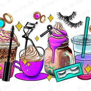 Lash Huster tazas de café png diseño de sublimación descargar, lash boss png, pestañas png, sublimar diseños descargar