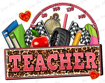 Race Teacher png sublimation design download, race day png, racing png, sport png, race png, race sport png, sublimate designs download