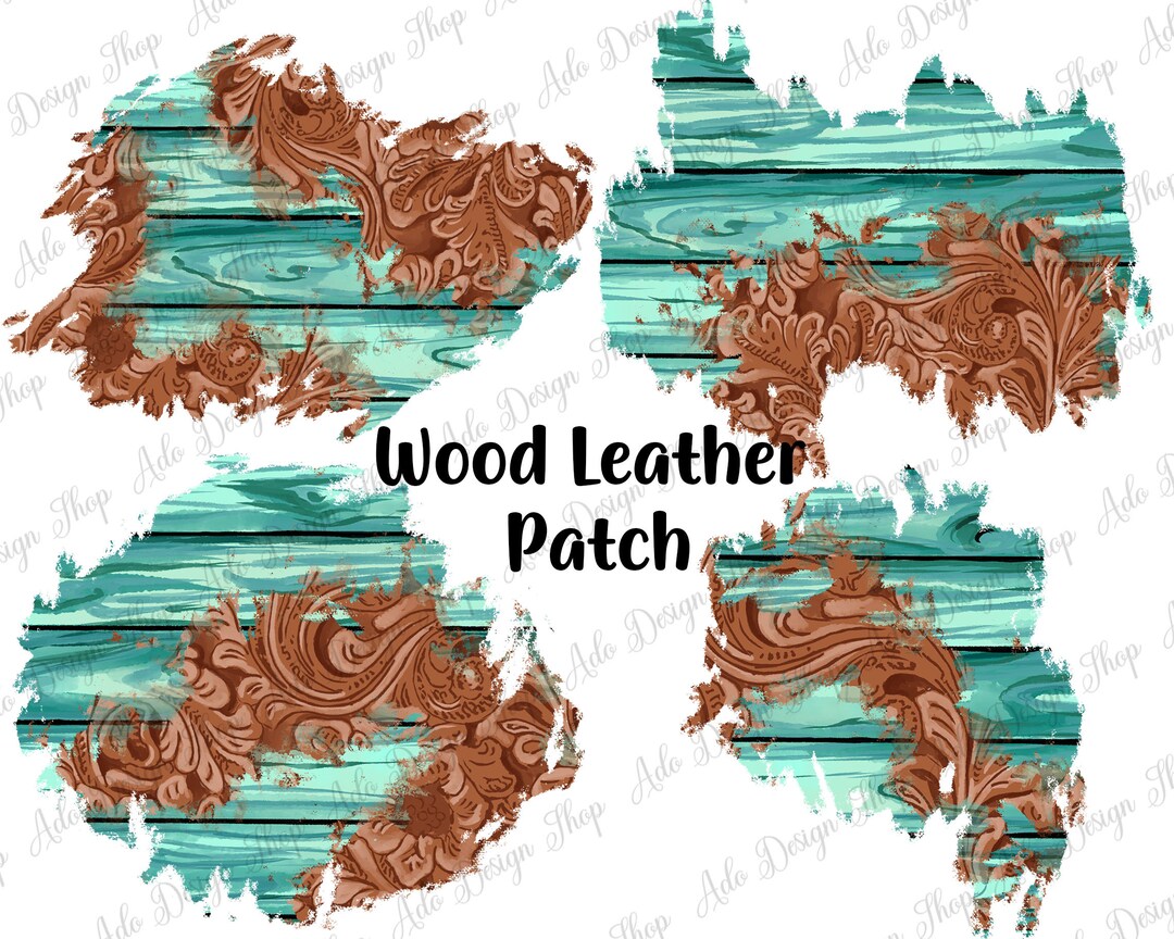 Wood Leather Patch Png,western Patch Bundle,western Patch Sublimate ...