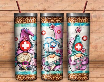 Nurse gnomes 20oz skinny tumbler png sublimation design download, Nurse life png, western tumbler png, sublimate designs download
