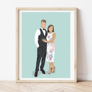 Retrato personalizado, ilustração personalizada, retrato sem rosto, ilustração de desenho animado, presente de namorada, presente de namorado, presente de melhor amigo