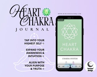 Hartchakradagboek | Zelfliefde-werkboek | Emotionele genezing pdf | Digitale download met begeleide reflectie