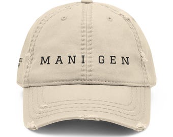 MANIFESTING GENERATOR embroidered distressed hat | vintage baseball cap