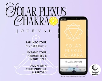 Dagboek zonnevlechtchakra | Zelfvertrouwen, persoonlijke kracht, eigenwaarde (digitale download)
