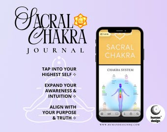 Sacraal chakra dagboek | Zelfliefde-werkboek | Emotionele genezing pdf | Digitale download met begeleide reflectie