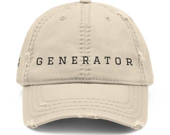 GENERATOR embroidered distressed hat | vintage baseball cap
