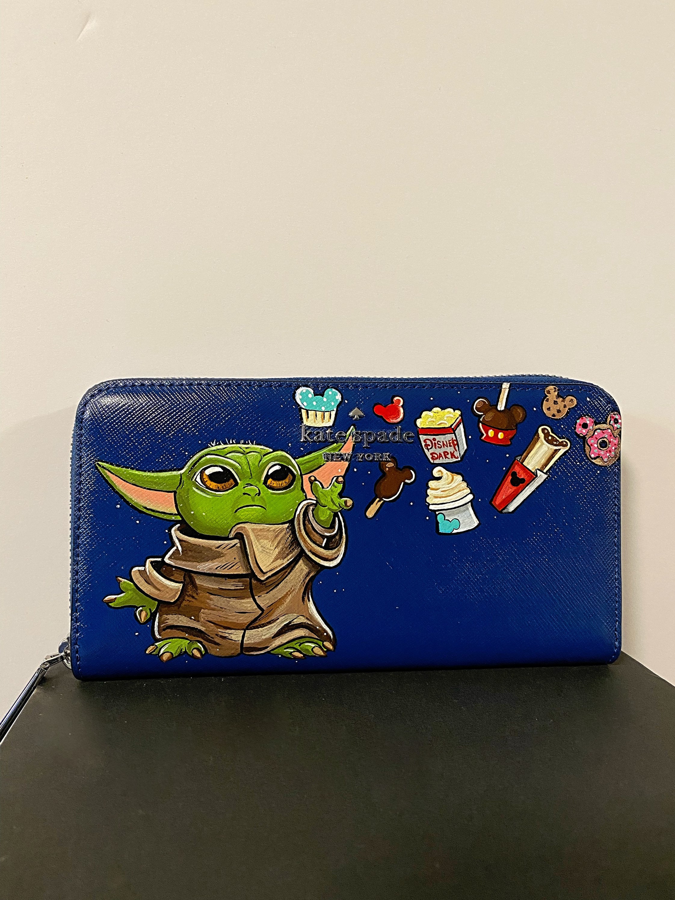 Baby Yoda Custom Painted Kate Spade Wallet Etsy