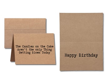 Naughty Funny Birthday Card | The Candles Aren’t the Only Thing Getting Blown | Adult Humor Greeting | Send Anonymously or Add Glitter