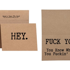F*ck You, You Know What You F*ckin' Did || Inappropriate Greeting Card with Envelope || Unapologetic Profanity Card || With Sending Services