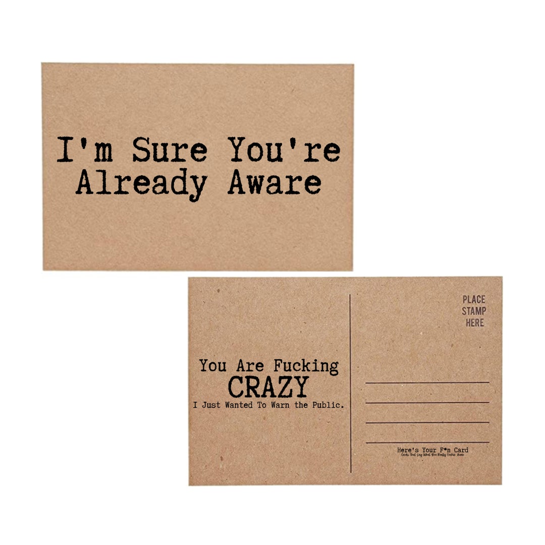 You Are Fcking Crazy I Just Wanted to Warn the Public Profanity Post