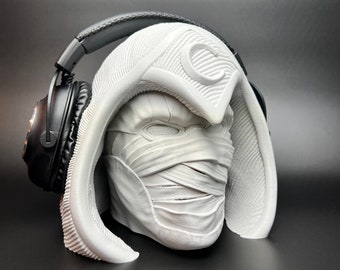Moon Knight Headphone Stand, 3D Printed Gaming Decor