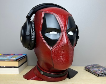 Soporte para auriculares de Deadpool impreso en 3D, réplica pintada de la película