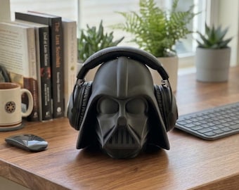 Darth Vader Headphone Stand, 3D Printed Bust, Gaming Decor