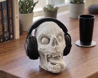 3D Printed Zombie Headphone Stand, Creepy Goul Room Decor