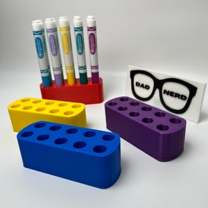 Personalized Or Plain Marker Cap Holder Broad Line Crayola (Two Row)