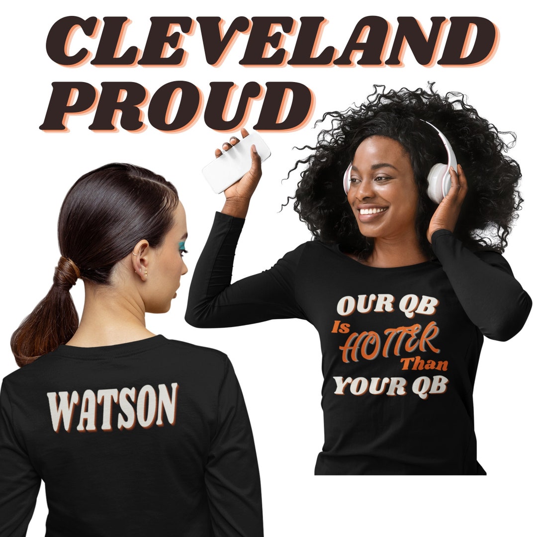 Cleveland Football Quarterback Long Sleeve Front and Back Etsy