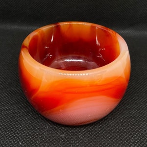 Carnelian High Grade Crystal Trinket Bowl