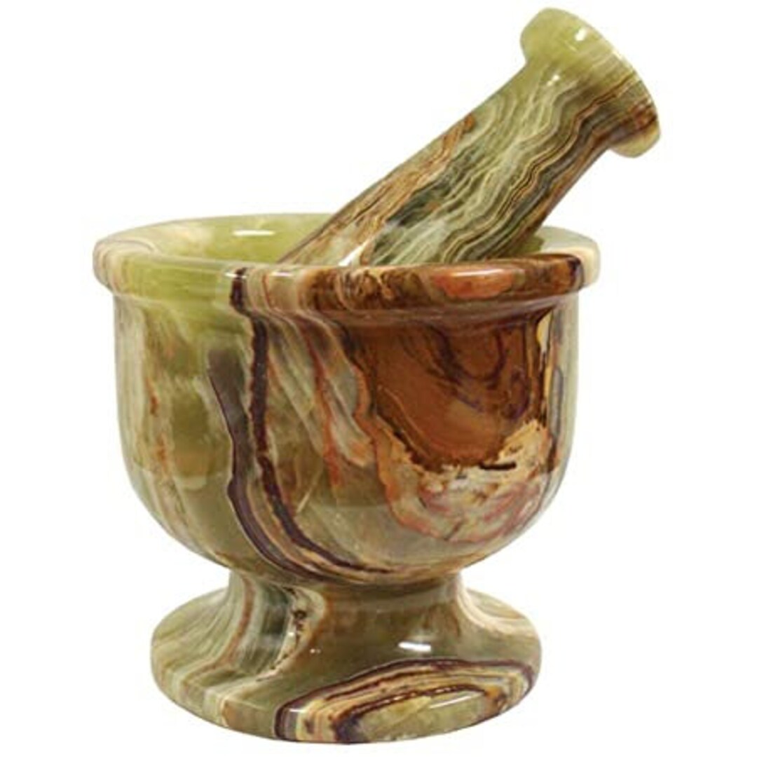Green Onyx Mortar and Pestle Large 5 Inch Holds Over 2 Cups Etsy