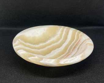 Ciotola di aragonite / Ciotola di cristallo per incenso e cristalli / Ciotola purificante / Ciotola di cristallo curativo in aragonite / 4,5 pollici