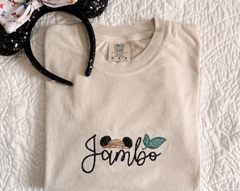 Camisa Jambo bordada / Camiseta con orejas de ratón safari