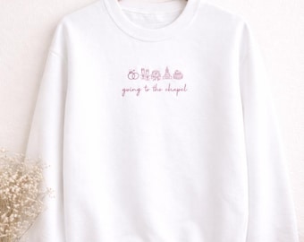 Sudadera bordada "Going to the Chapel" / Sudadera de cuello redondo para novias, regalo de boda