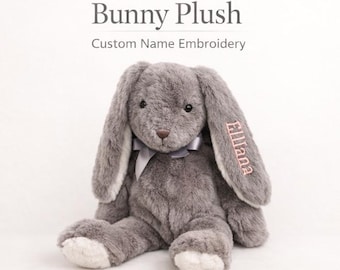Conejito de peluche personalizado/nombre bordado personalizado, regalo para baby shower