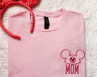 Camiseta bordada para mamá / Camiseta de vacaciones familiares en parques temáticos