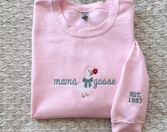 Sudadera con cuello redondo y estampado floral vintage de Mama Goose