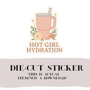 Hot Girl Hydration – Pastel Stanley Cup Vinyl Sticker